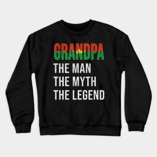 Grand Father Burkinabe Grandpa The Man The Myth The Legend - Gift for Burkinabe Dad With Roots From  Burkina Faso Crewneck Sweatshirt